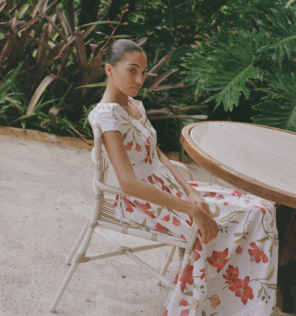 Mary Dress in Red Hibiscus Mary Dress in Red Hibiscus