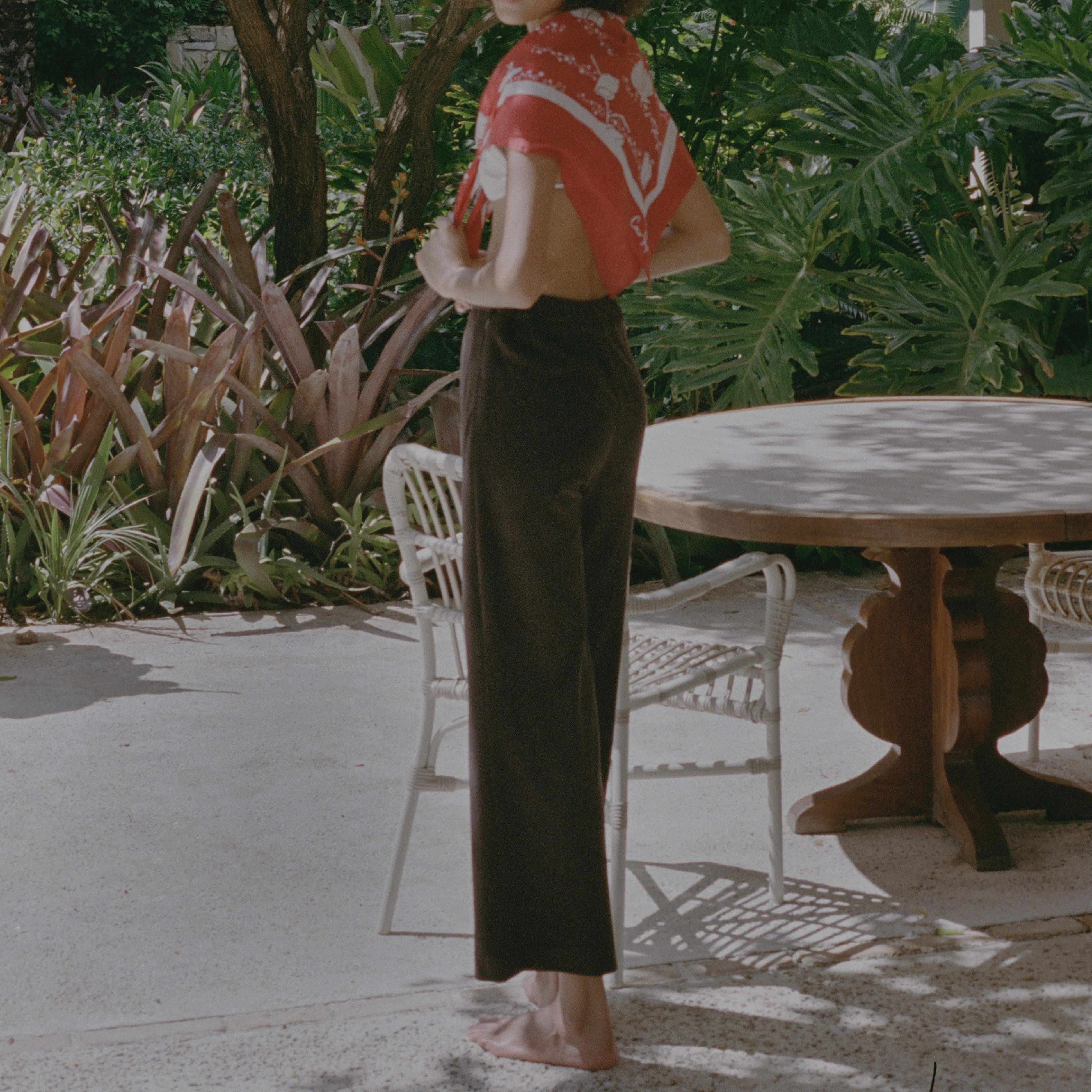 PREORDER: High-Waisted, Wide-Leg Pants in Brown Terrycloth
