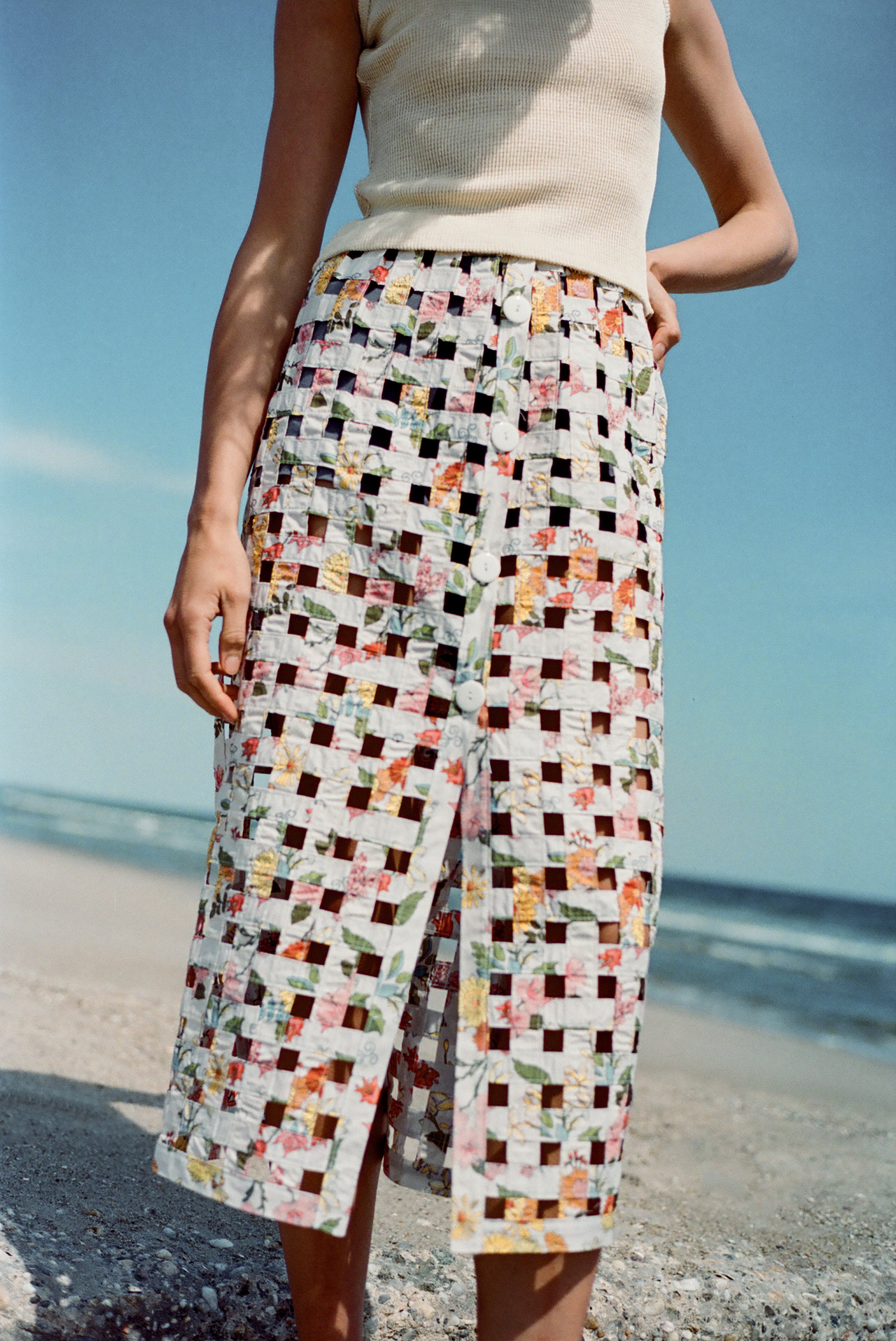 Basket Skirt in Multi Floral